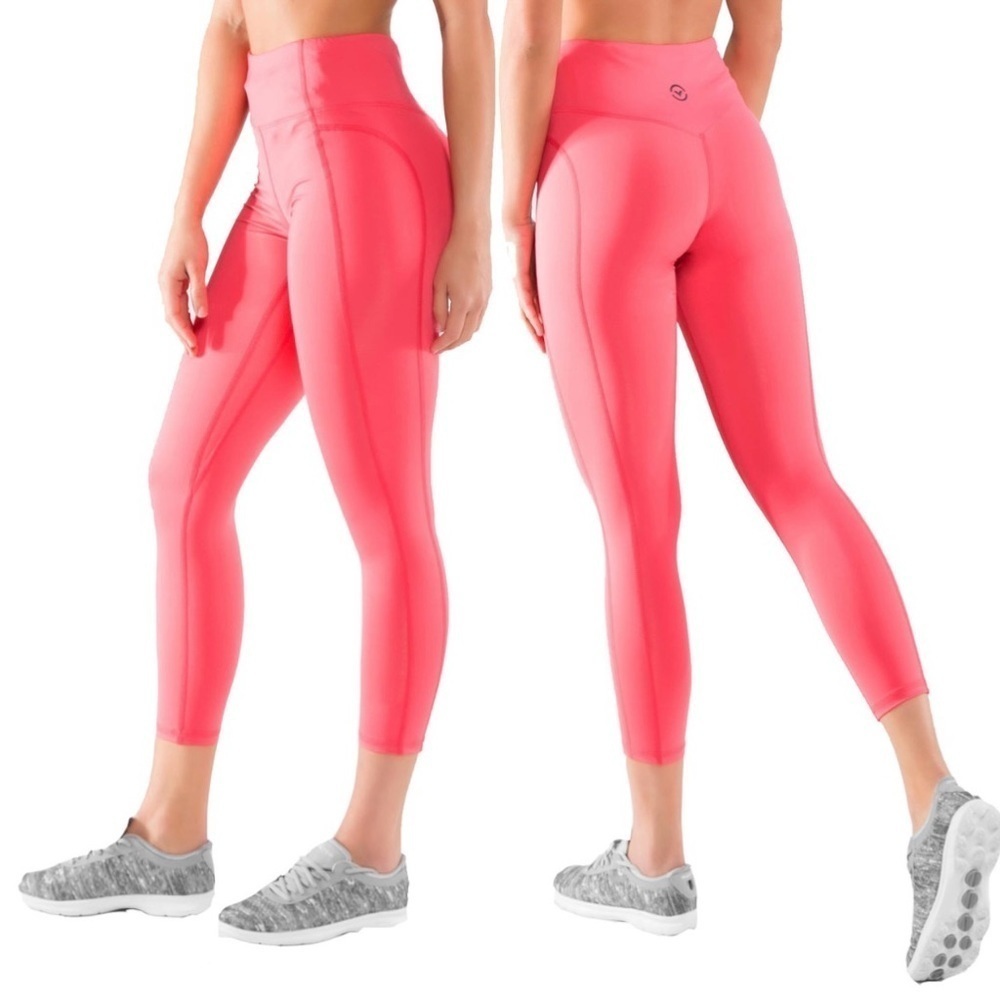 Virus Coral Pink High-Waist 7/8 Leggings